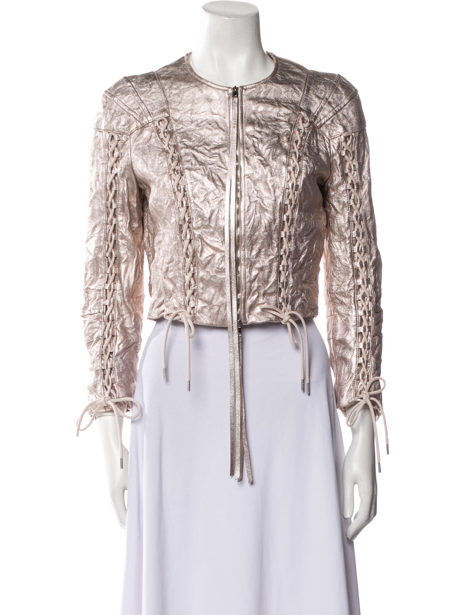 Alexander McQueen 2016 Lamb Leather Evening Jacket