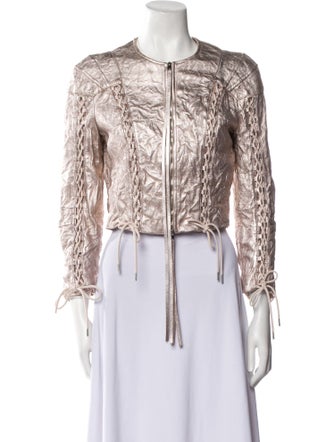 Alexander McQueen 2016 Lamb Leather Evening Jacket