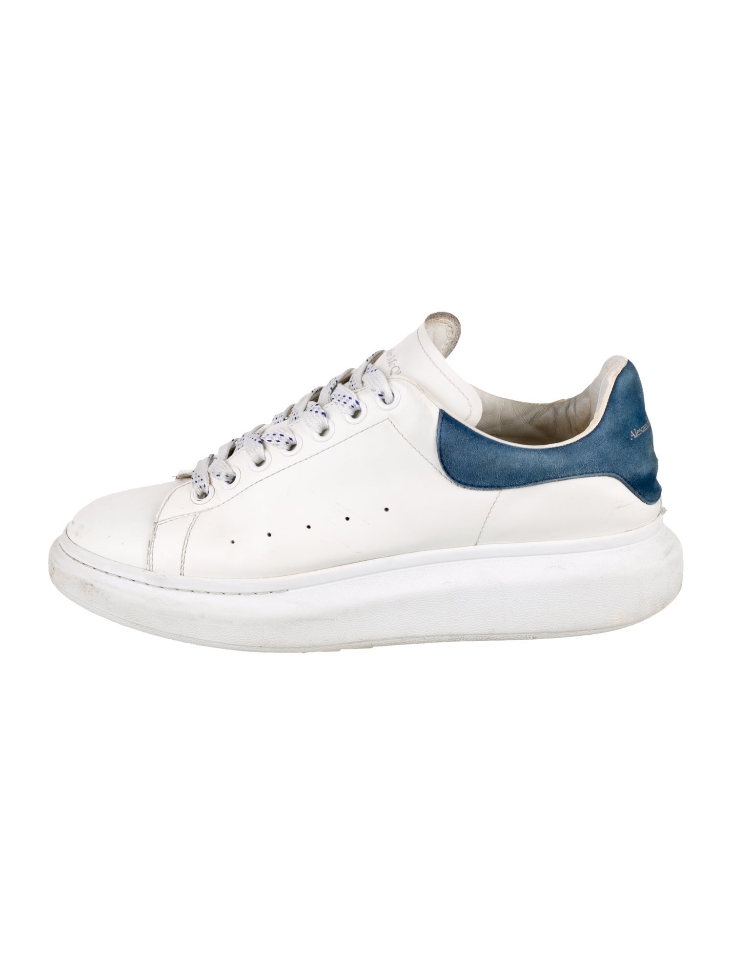 Alexander McQueen Leather Colorblock Pattern Chunky Sneakers