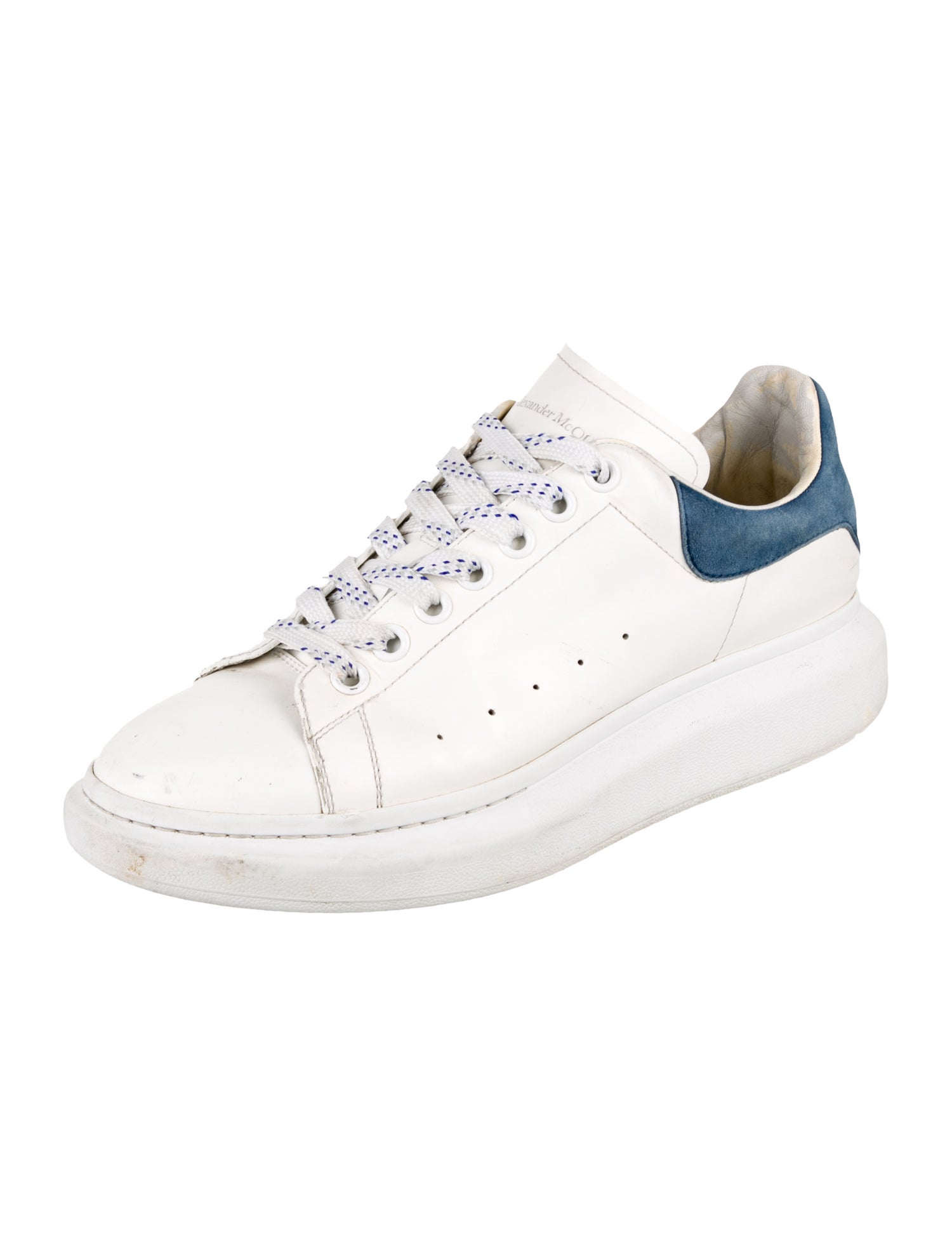Alexander McQueen Leather Colorblock Pattern Chunky Sneakers