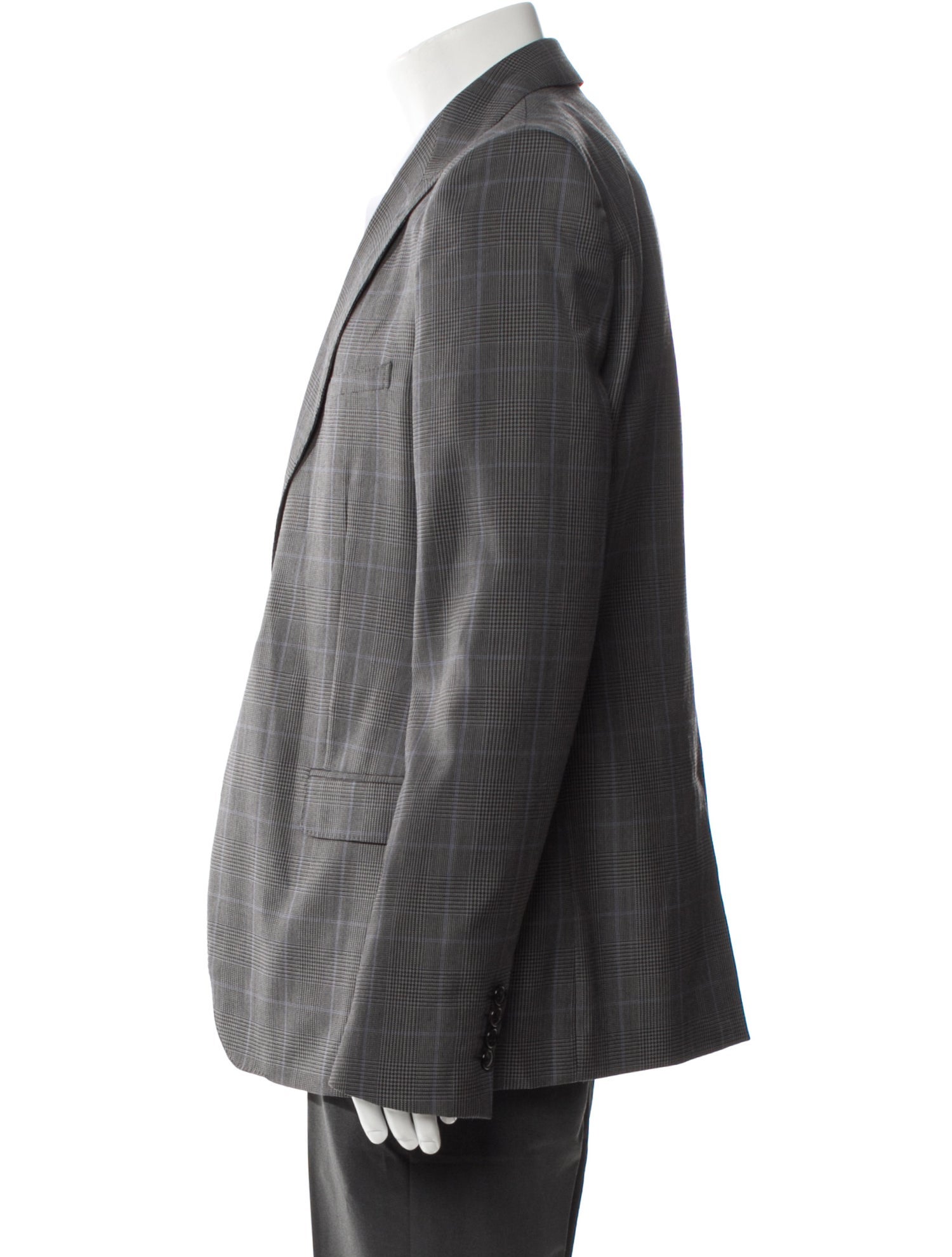 Alexander McQueen Silk Plaid Print Blazer