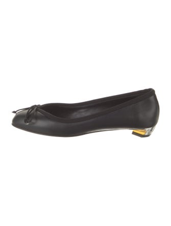 Alexander McQueen Leather Bow Accents Flats