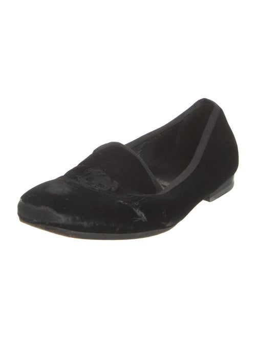 Alexander McQueen Skull Velvet Loafers