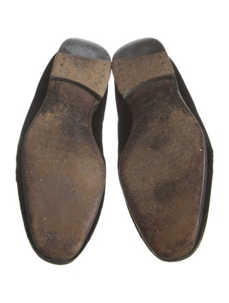 Alexander McQueen Skull Velvet Loafers