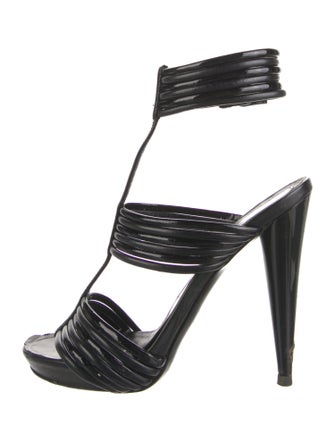 Alexander McQueen Patent Leather Gladiator Sandals