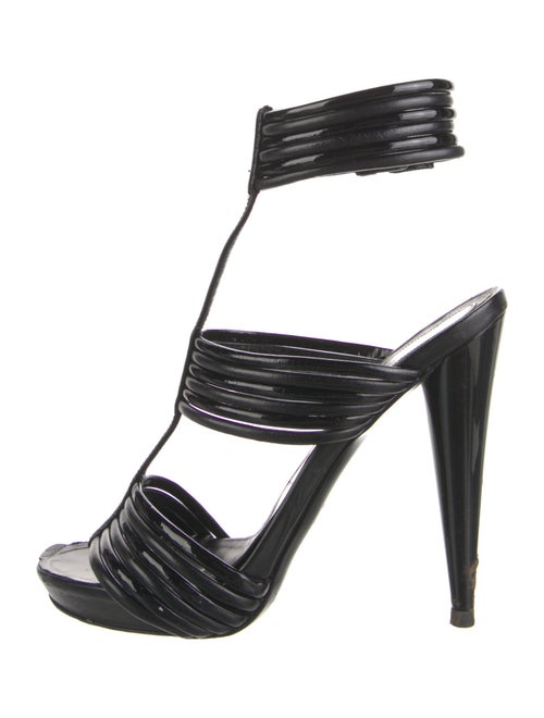 Alexander McQueen Patent Leather Gladiator Sandals