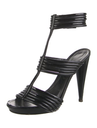 Alexander McQueen Patent Leather Gladiator Sandals