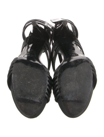 Alexander McQueen Patent Leather Gladiator Sandals