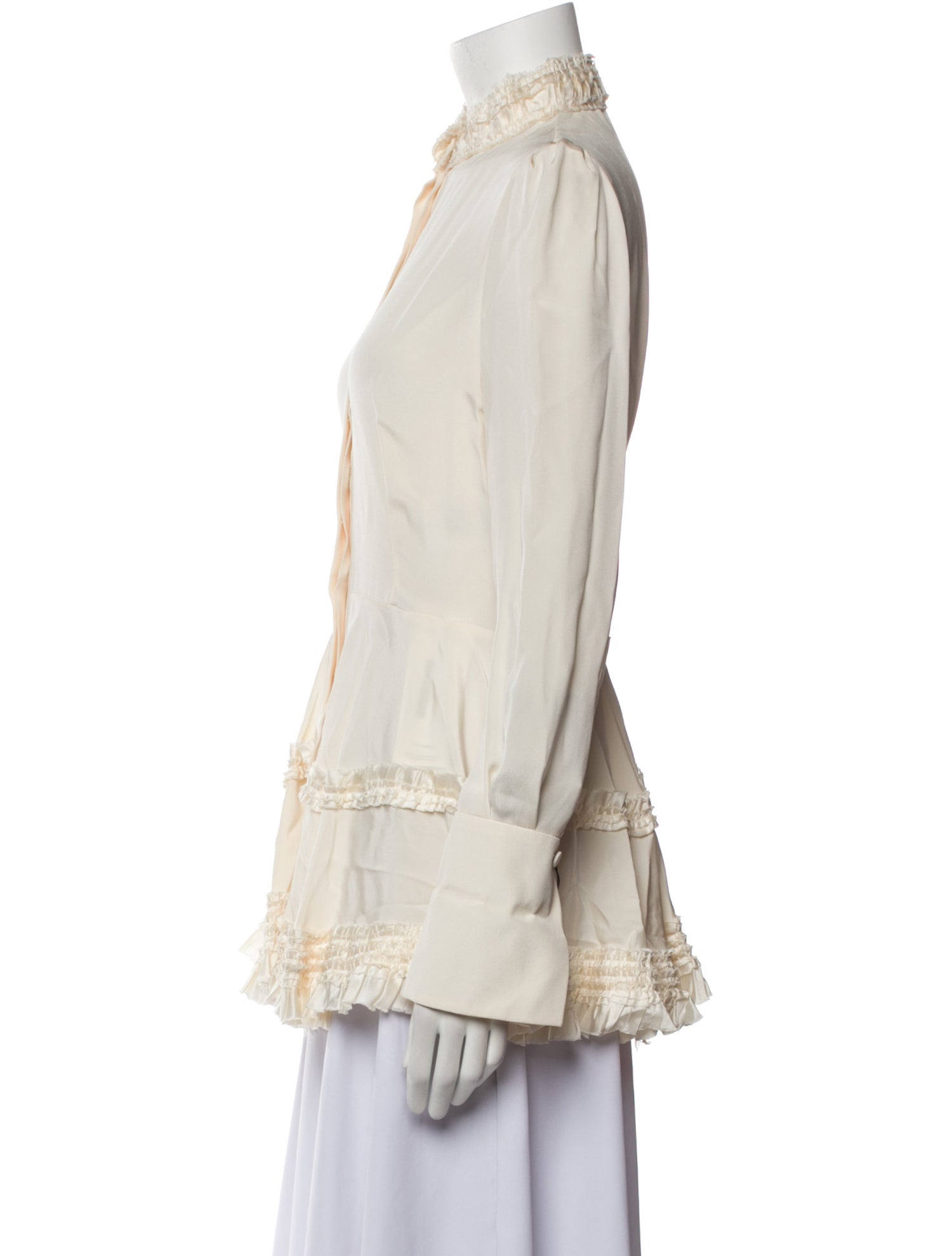 Alexander McQueen Silk Mock Neck Blouse w/ Tags