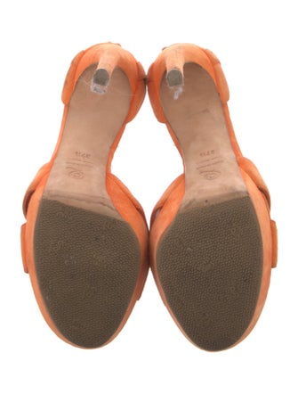 Alexander McQueen Suede Slingback Sandals