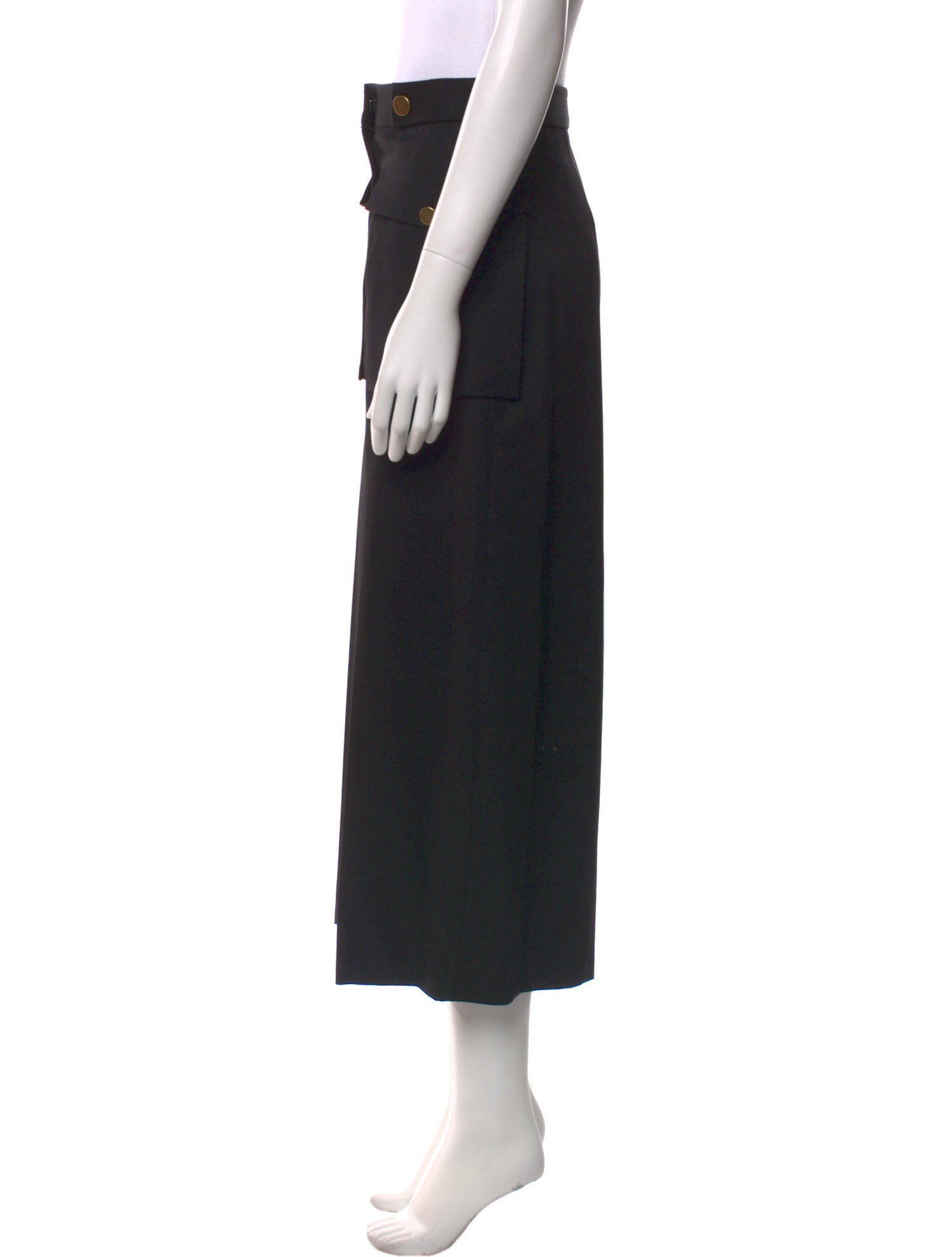 Alexander McQueen Virgin Wool Wide Leg Pants