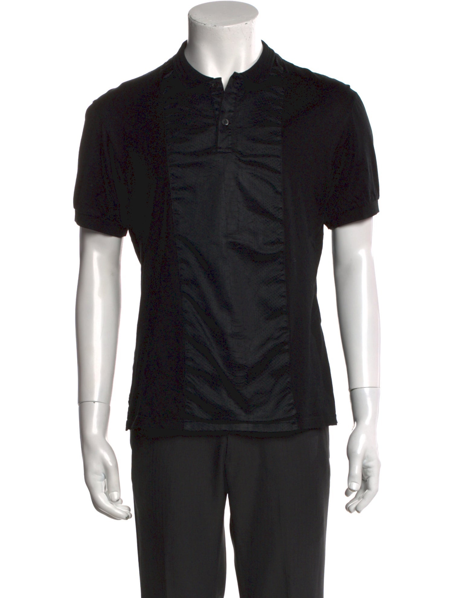 Alexander McQueen Collar Short Sleeve Polo Shirt