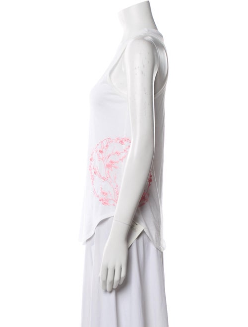 Alexander McQueen Graphic Print Scoop Neck Top