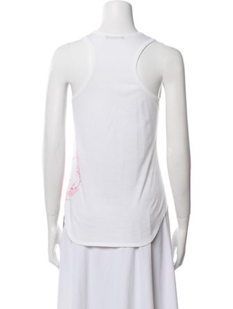 Alexander McQueen Graphic Print Scoop Neck Top