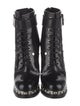 Alexander McQueen Leather Studded Accents Lace-Up Boots