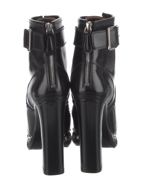 Alexander McQueen Leather Studded Accents Lace-Up Boots