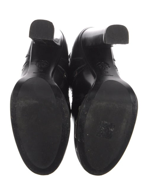 Alexander McQueen Leather Studded Accents Lace-Up Boots
