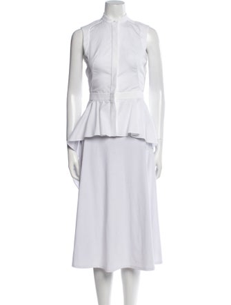 Alexander McQueen Mock Neck Sleeveless Top