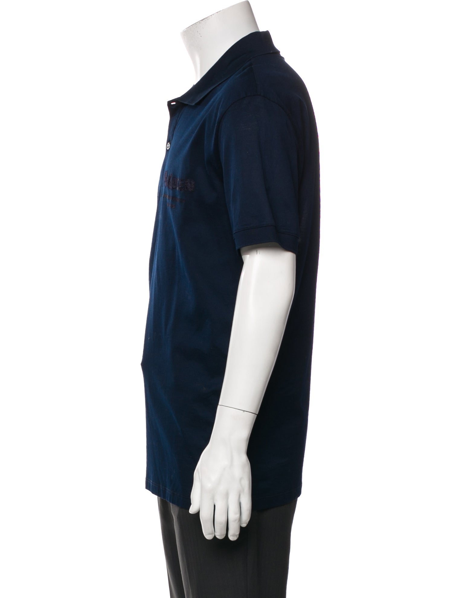 Alexander McQueen Collar Short Sleeve Polo Shirt
