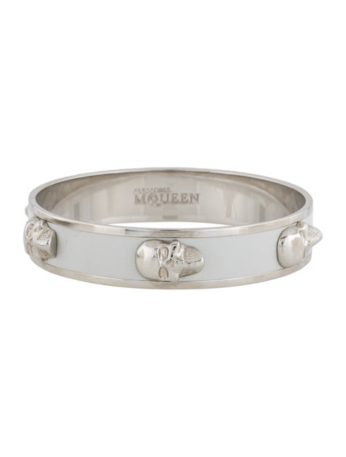 Alexander McQueen Enamel 3D Skull Bangle Bracelet