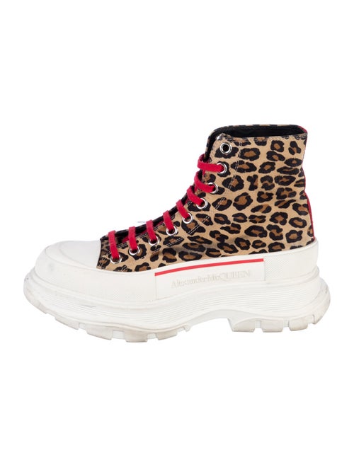 Alexander McQueen Suede Animal Print Sneakers