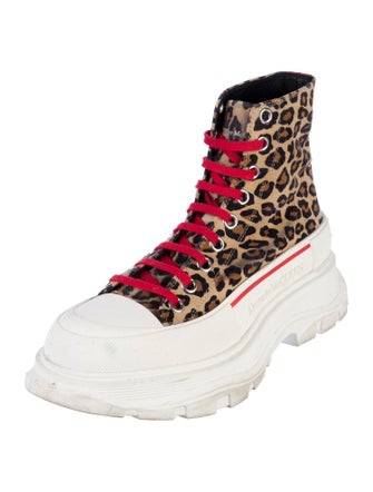 Alexander McQueen Suede Animal Print Sneakers
