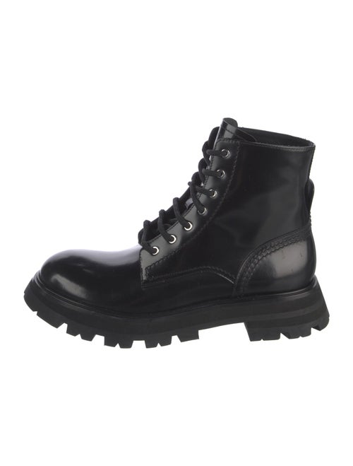Alexander McQueen Leather Combat Boots