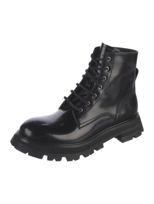 Alexander McQueen Leather Combat Boots
