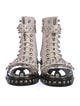 Alexander McQueen Leather Studded Accents Combat Boots