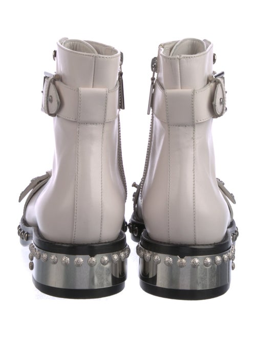 Alexander McQueen Leather Studded Accents Combat Boots