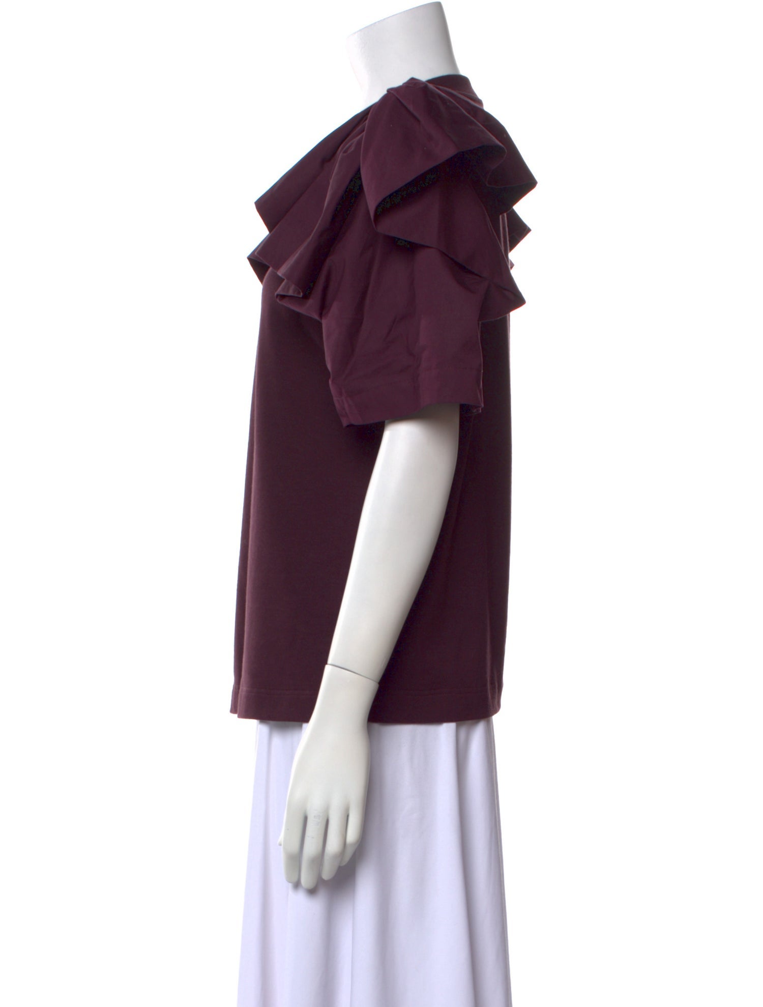 Alexander McQueen Crew Neck Short Sleeve Blouse