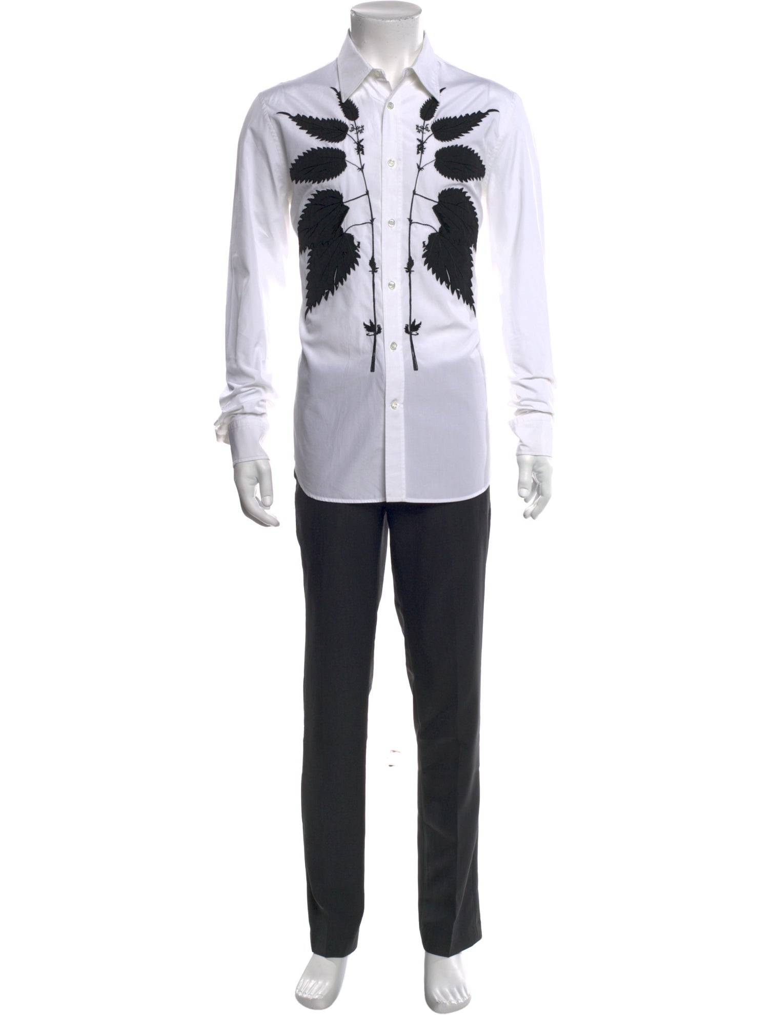Alexander McQueen Graphic Print Long Sleeve Shirt
