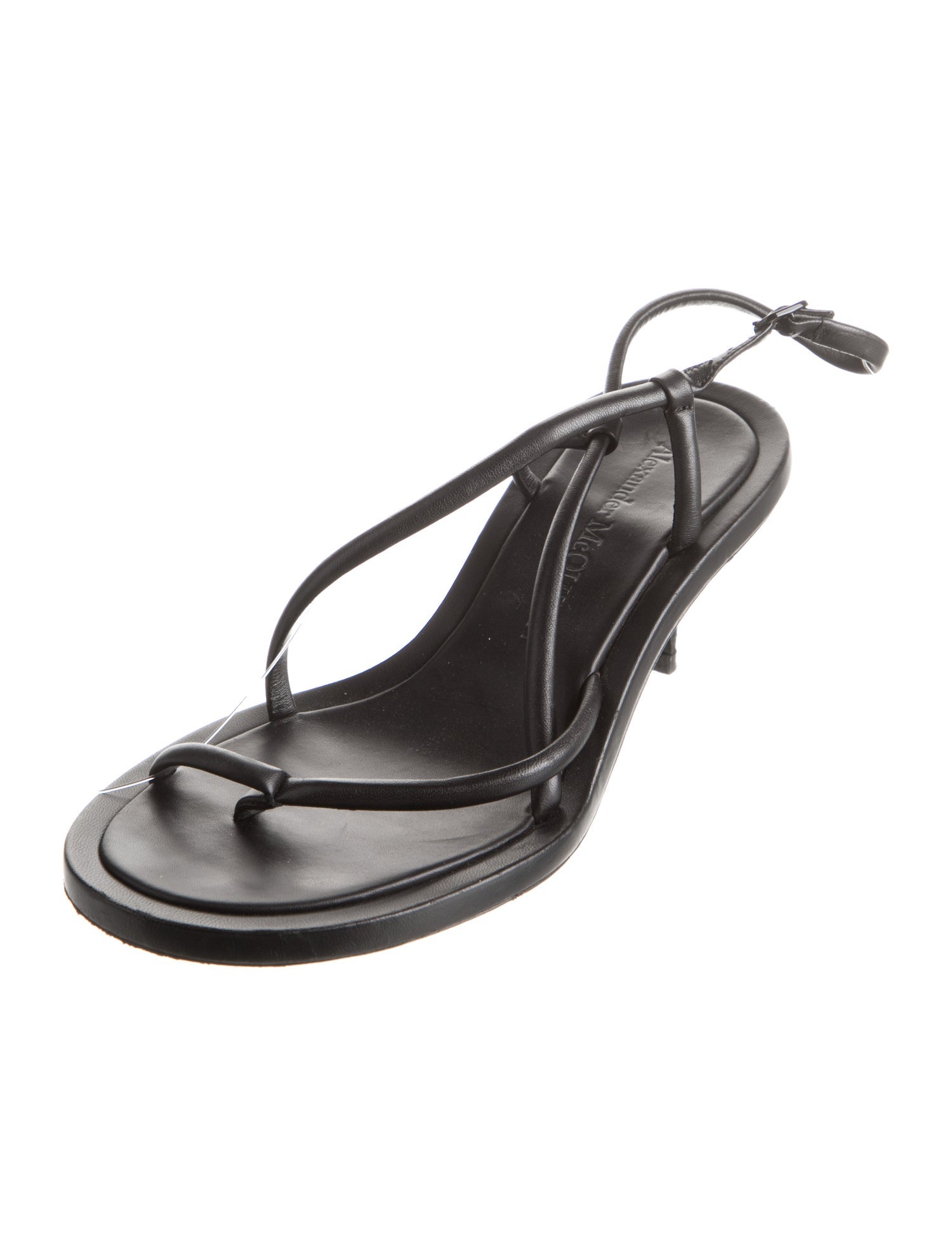 Alexander McQueen Leather Slingback Sandals