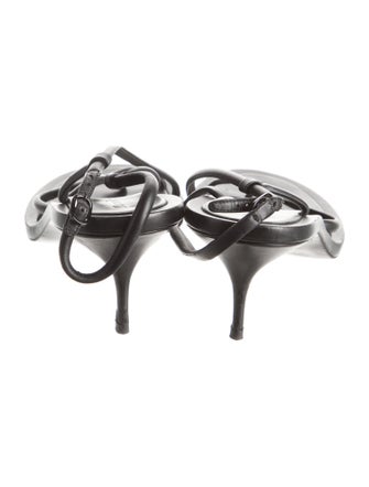 Alexander McQueen Leather Slingback Sandals