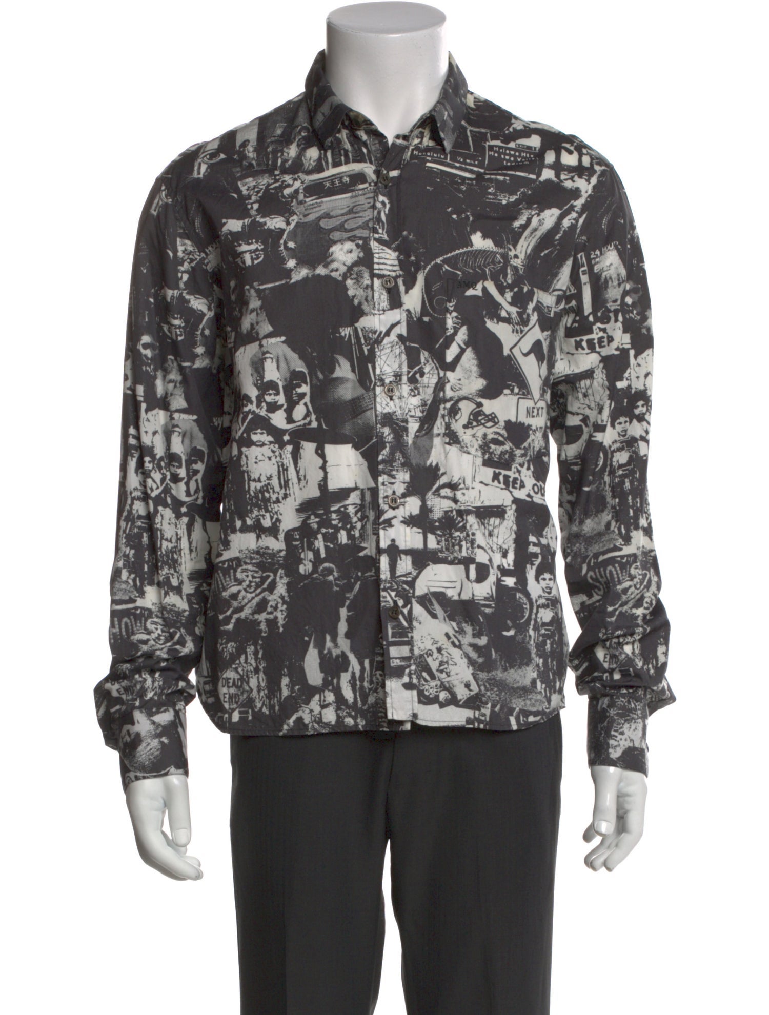 Alexander McQueen Printed Long Sleeve Shirt