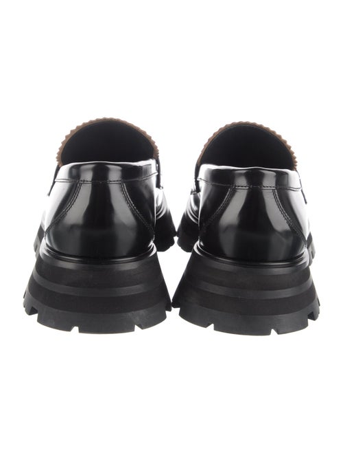 Alexander McQueen Leather Scalloped Accent Loafers