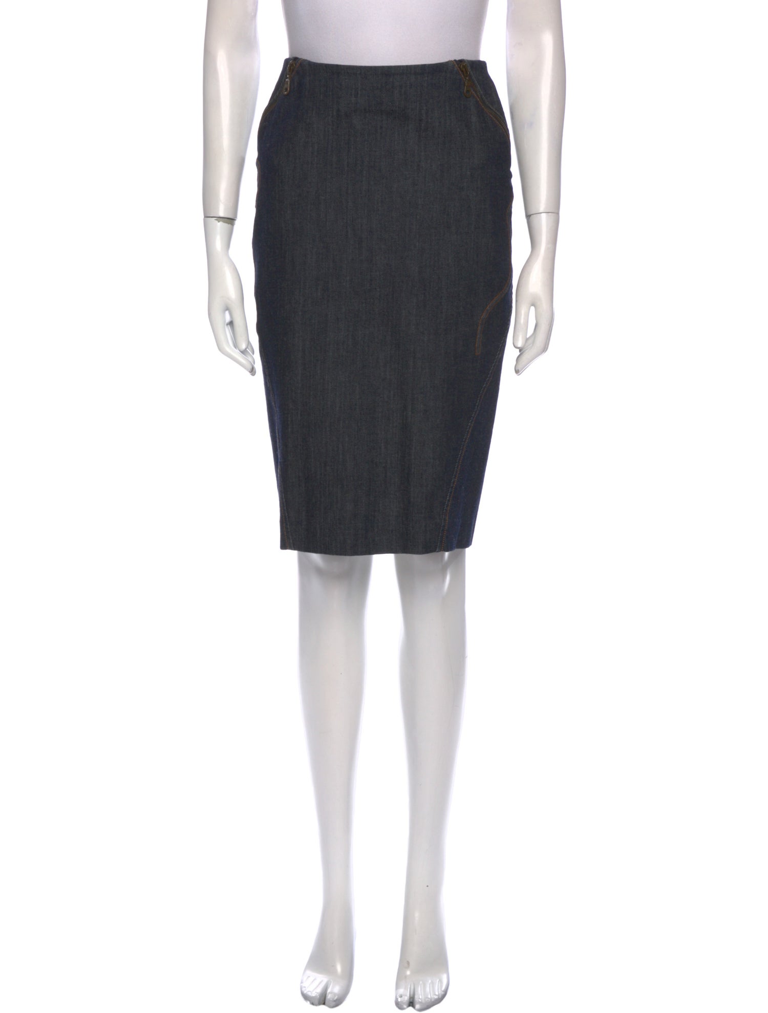 McQ Alexander McQueen Virgin Wool Knee-Length Skirt