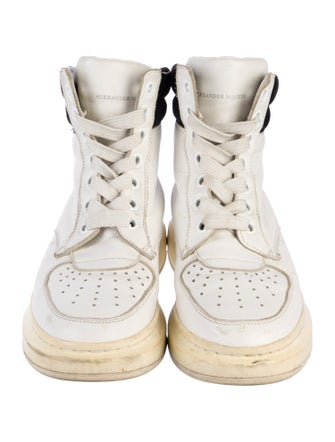 Alexander McQueen Leather Wedge Sneakers