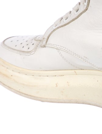 Alexander McQueen Leather Wedge Sneakers