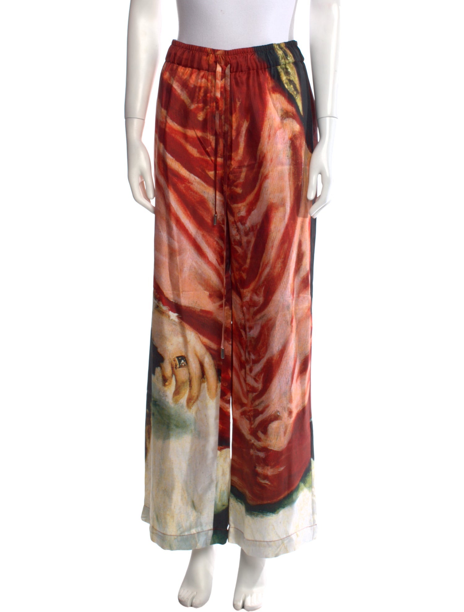 Alexander McQueen Silk Wide Leg Pants w/ Tags