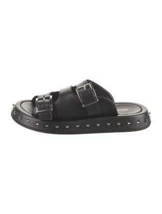 Alexander McQueen Leather Studded Accents Slides