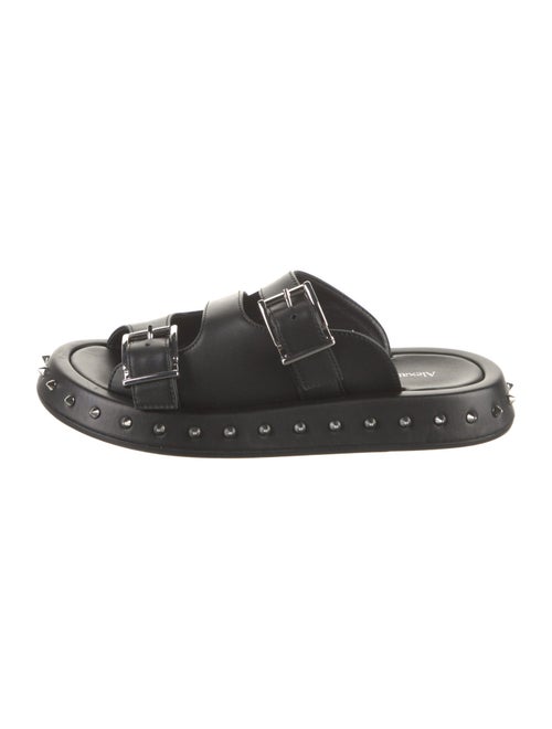 Alexander McQueen Leather Studded Accents Slides