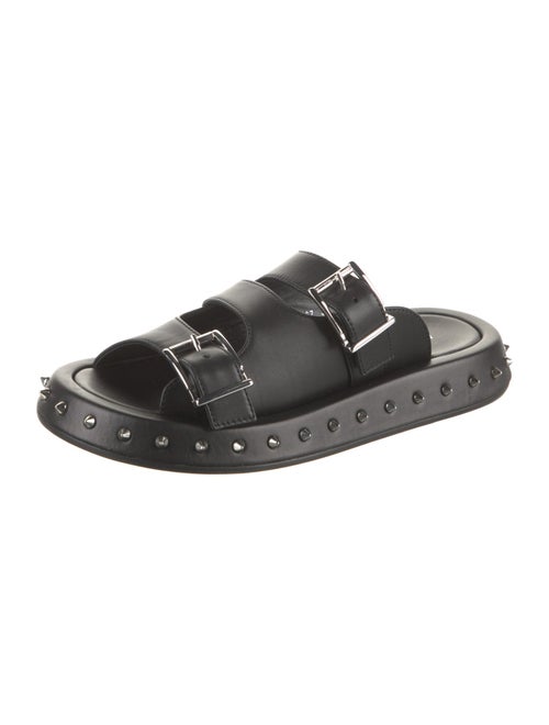 Alexander McQueen Leather Studded Accents Slides