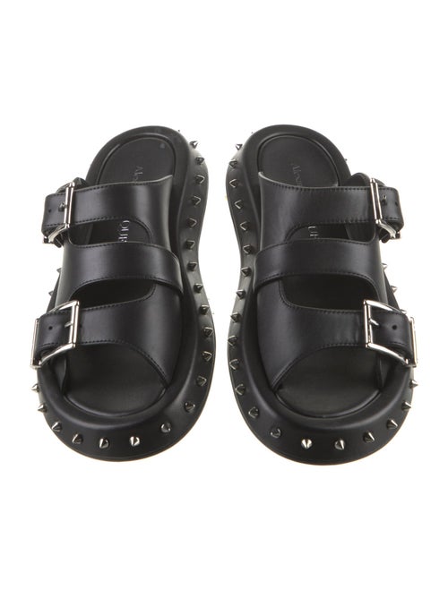 Alexander McQueen Leather Studded Accents Slides