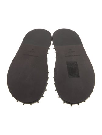 Alexander McQueen Leather Studded Accents Slides