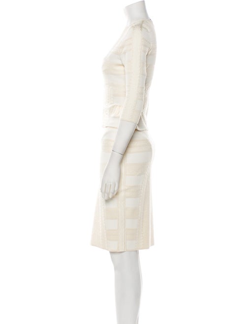 Alexander McQueen Striped Skirt Set