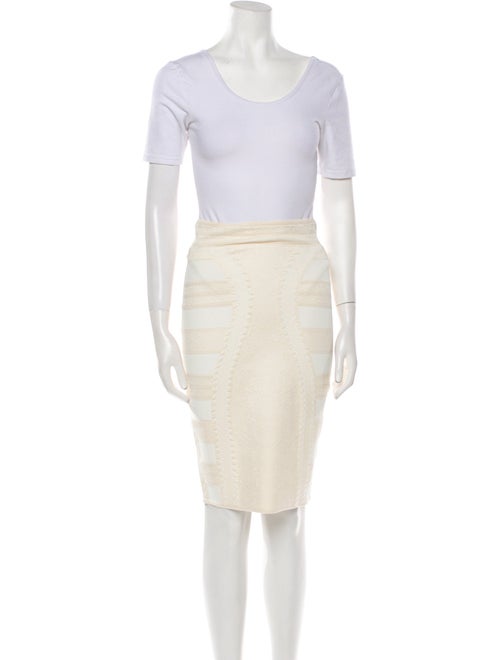 Alexander McQueen Striped Skirt Set