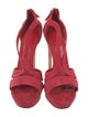 Alexander McQueen Suede Cutout Accent Slingback Sandals