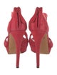 Alexander McQueen Suede Cutout Accent Slingback Sandals