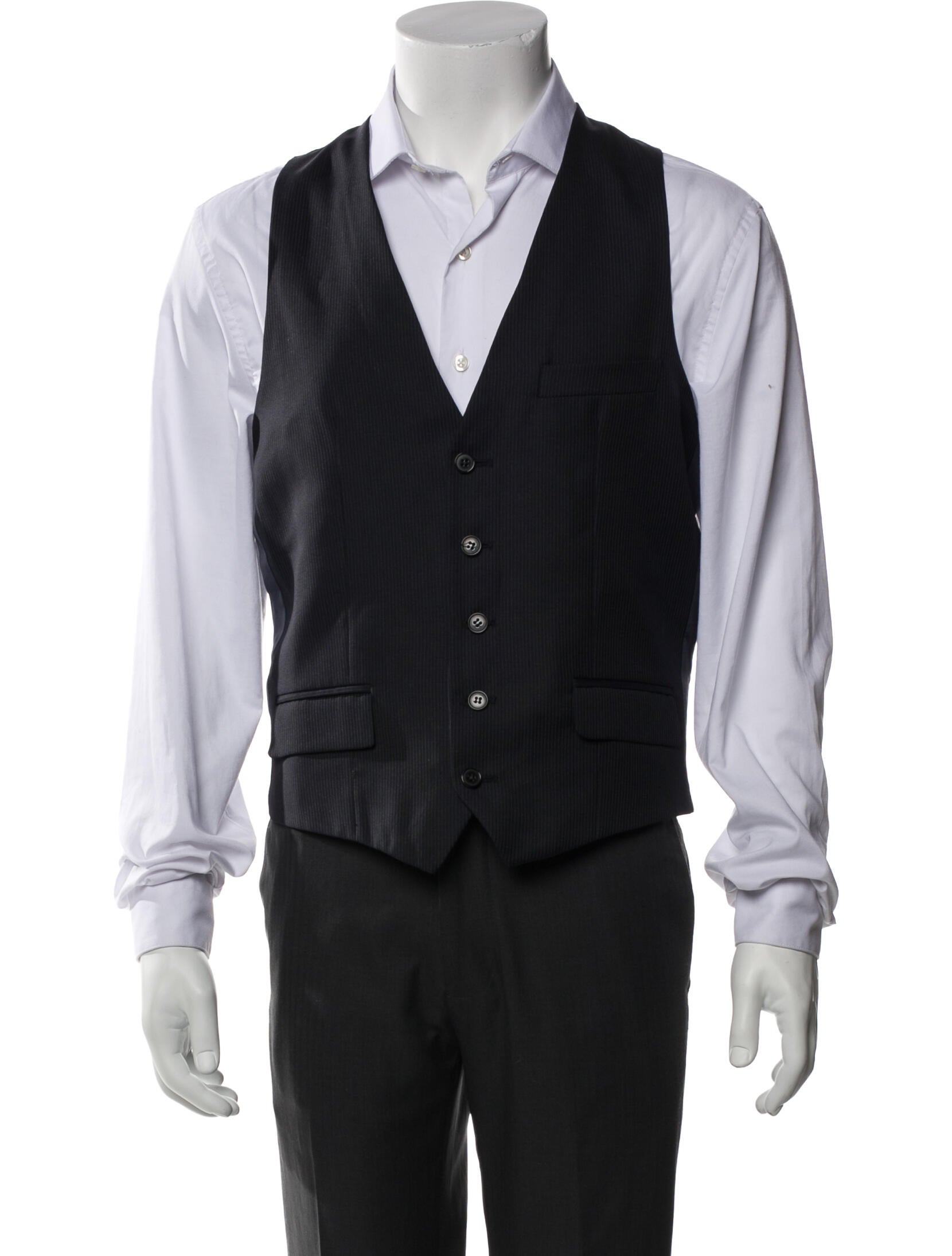 Alexander McQueen Wool Colorblock Pattern Tuxedo Shirt